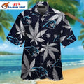 Leaf Pattern Carolina Panthers Hawaiian Shirt – Relaxed Lifestyle