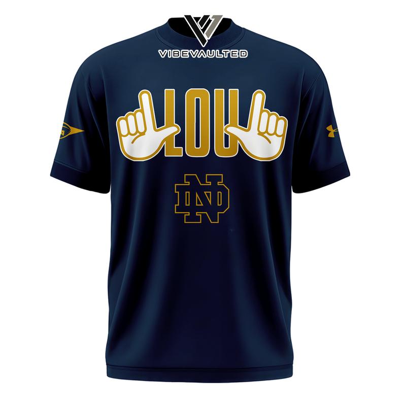 Legend Lou Holtz Notre Dame Fighting Irish Football Tee Shirt