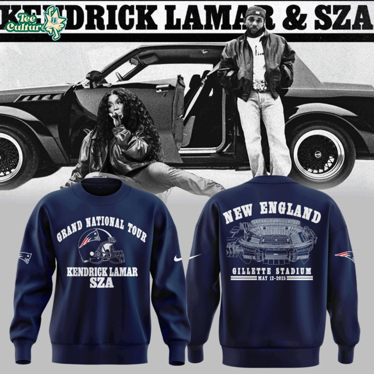 Limited Edition Grand National Tour X New England Patriots Navy Sweatshirt