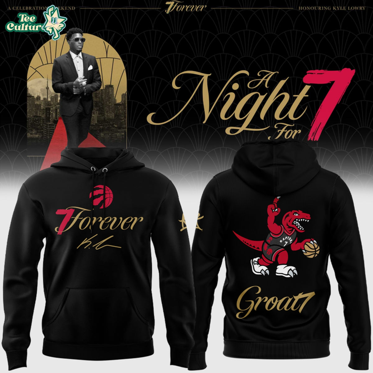 Limited Edition Toronto Raptors Kyle Lowry Groat7 Hoodie