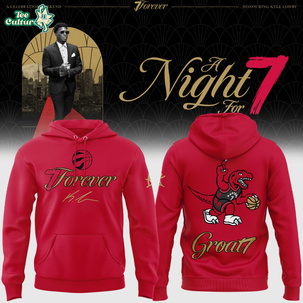 Limited Edition Toronto Raptors Kyle Lowry Groat7 Hoodie