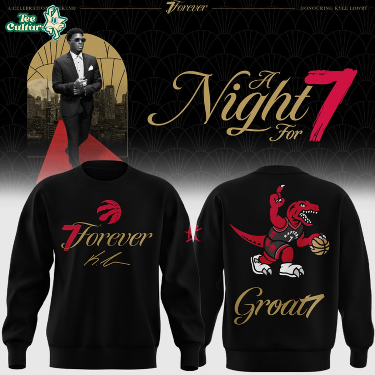 Limited Edition Toronto Raptors Kyle Lowry Groat7 Sweatshirt