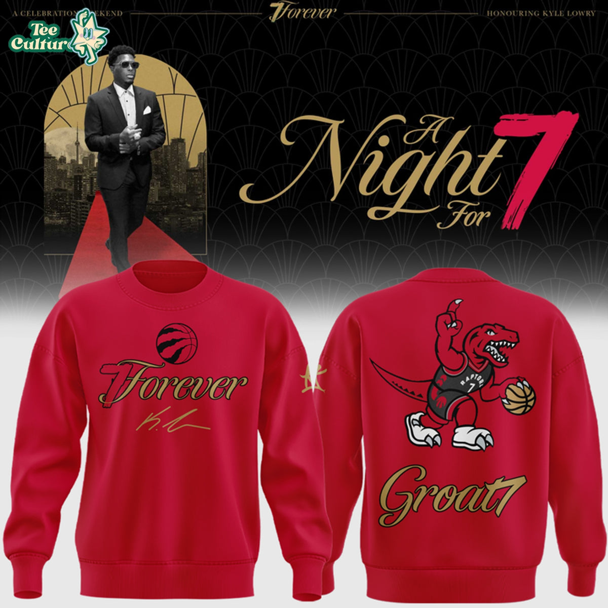 Limited Edition Toronto Raptors Kyle Lowry Groat7 Sweatshirt
