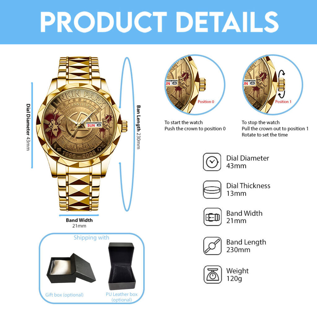 Linkin Park 30th Anniversary Alloy Luxury Quartz Watch - TANTN22595