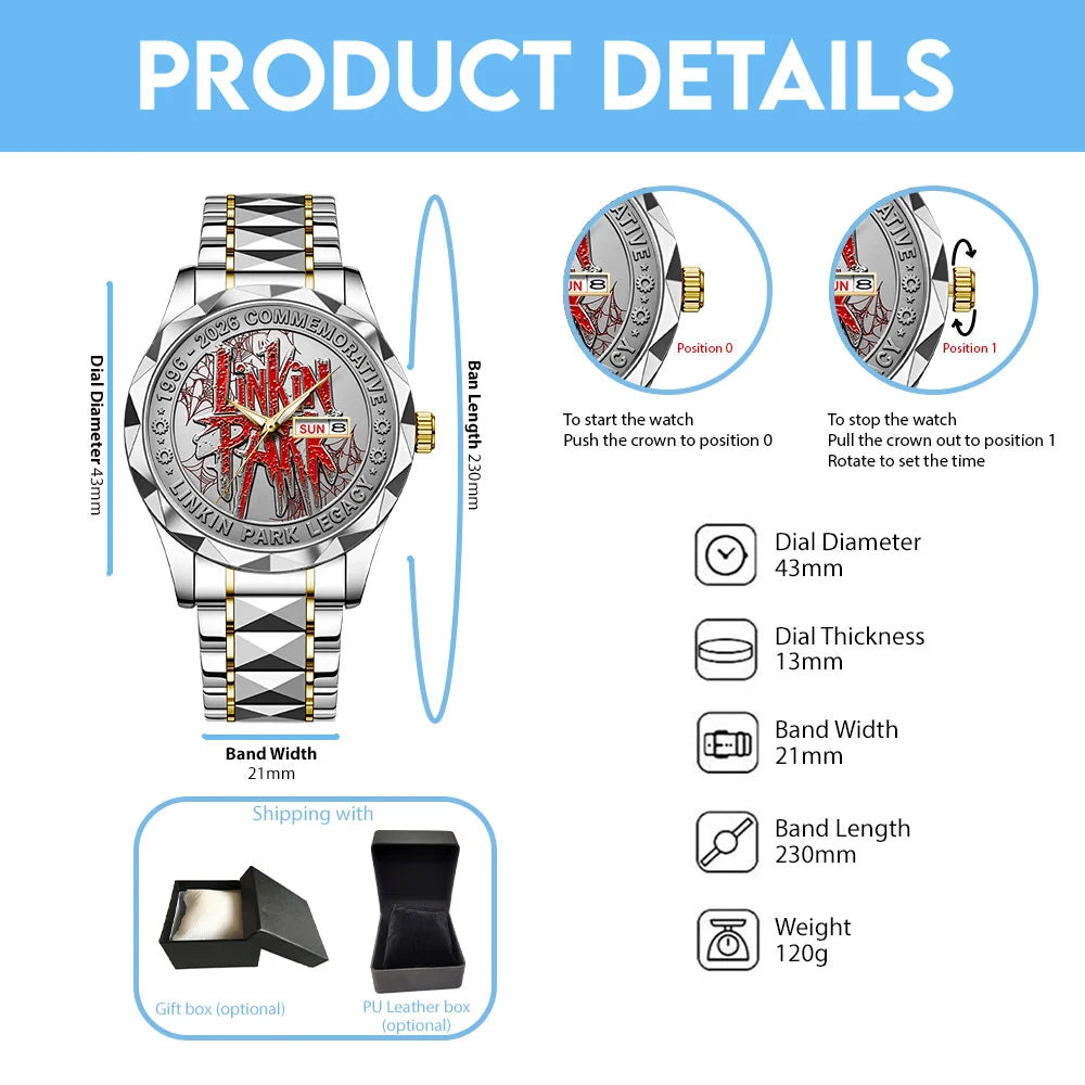 Linkin Park 30th Anniversary Alloy Luxury Quartz Watch - TANTN25010
