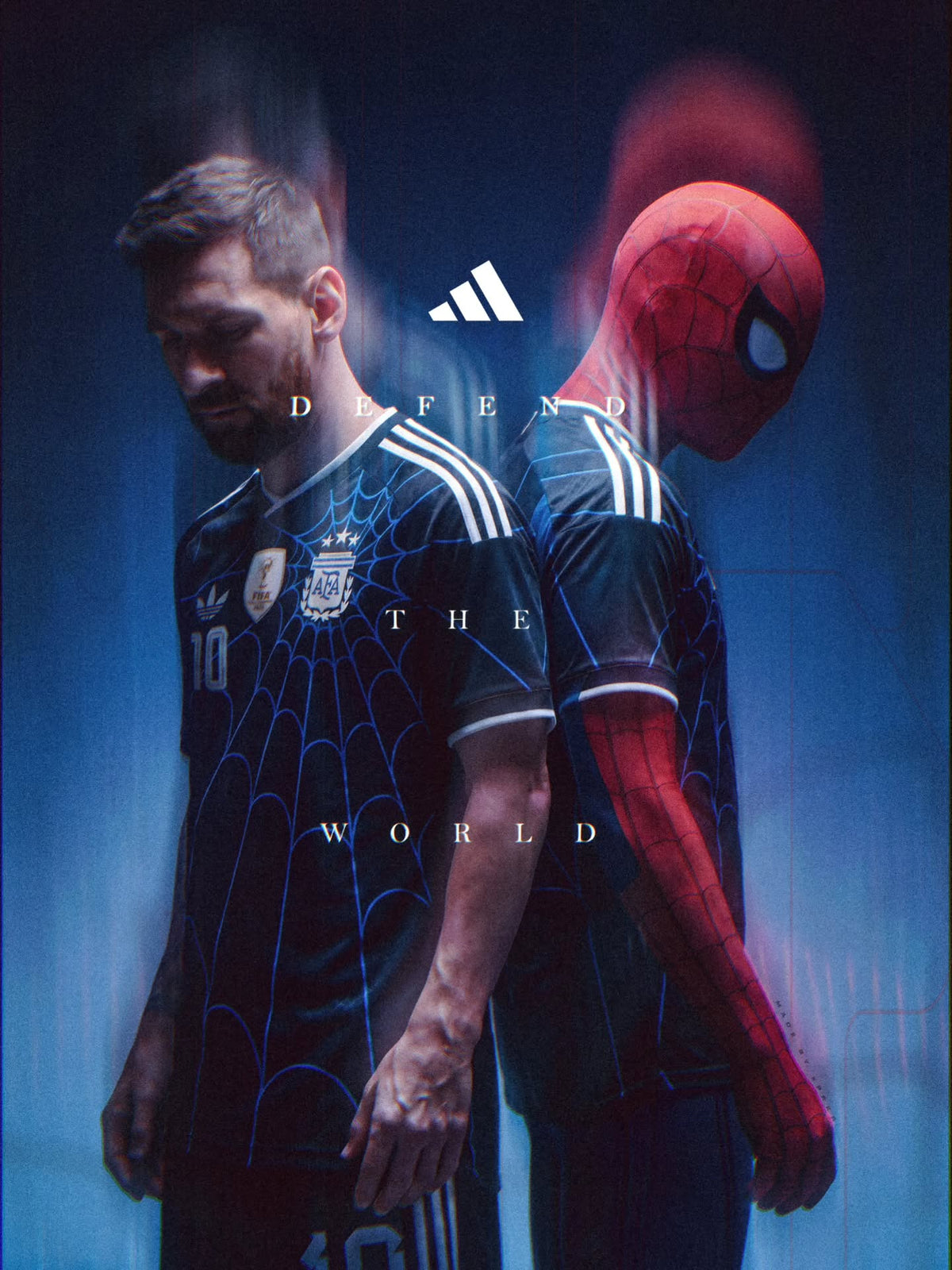 Lionel Messi Spider Man Custom Name Number Shirt