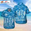 Lions Hawaiian Shirt Surfboard Beach Wave Skyline Theme