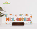 Little Flower Custom Teacher Name Sign Personalized Acrylic Plaque Teacher Gifts
