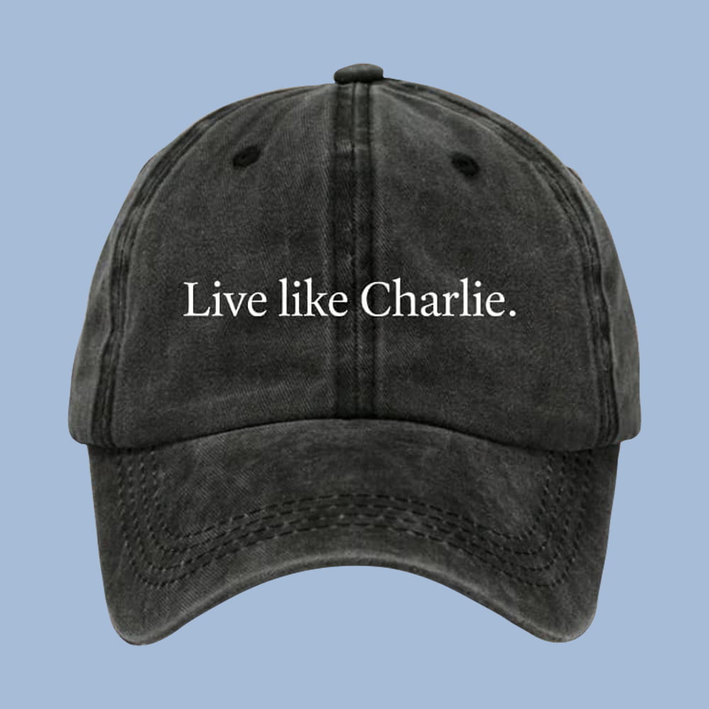 Live Like Charlie Red Hat