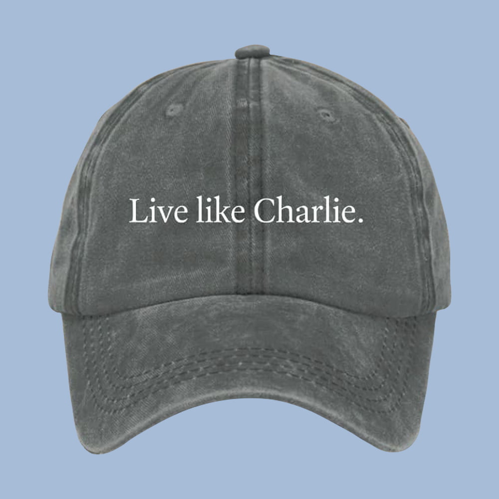 Live Like Charlie Red Hat