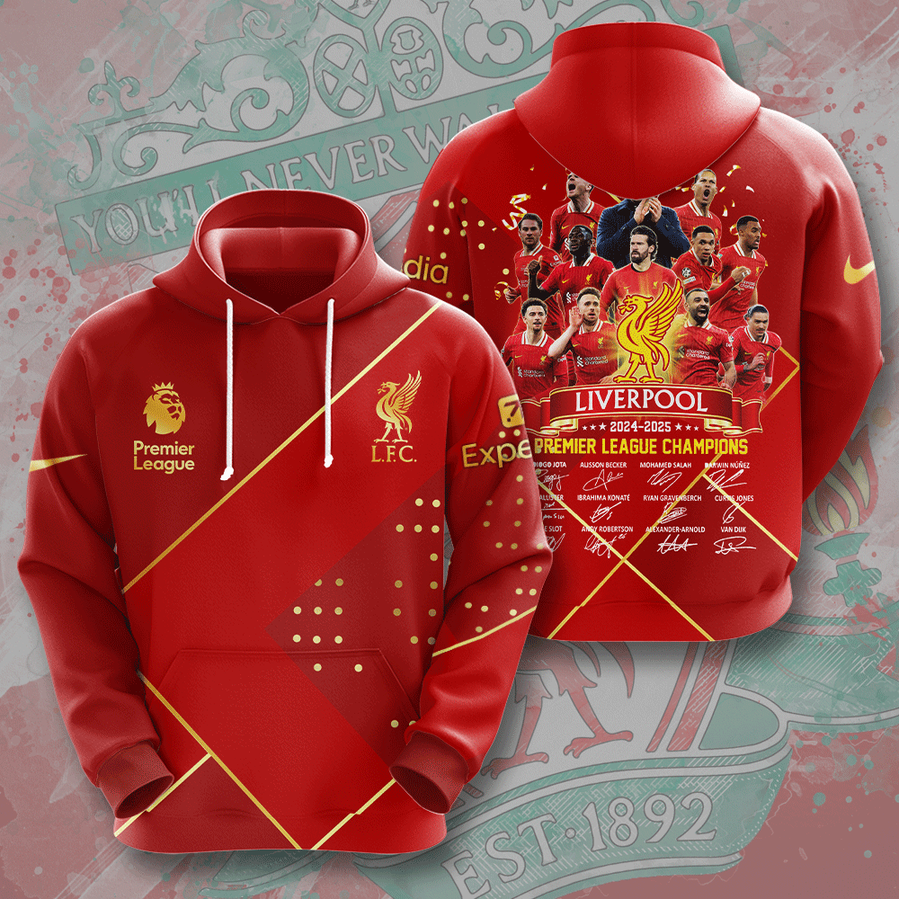 Liverpool FC 2024/25 Premier League Champions 3D Apparel – MAITM 10773