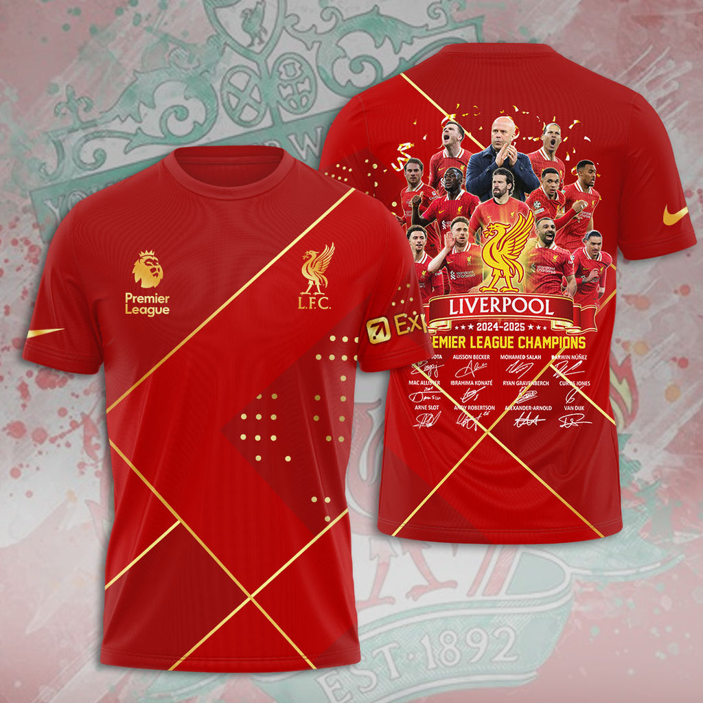 Liverpool FC 2024/25 Premier League Champions 3D Apparel – MAITM 10773