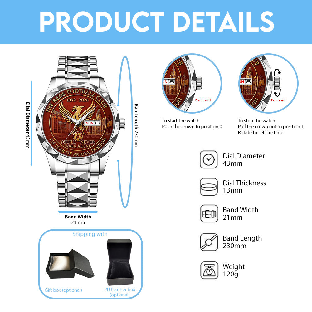 Liverpool FC Alloy Luxury Quartz Watch - TANTN18688