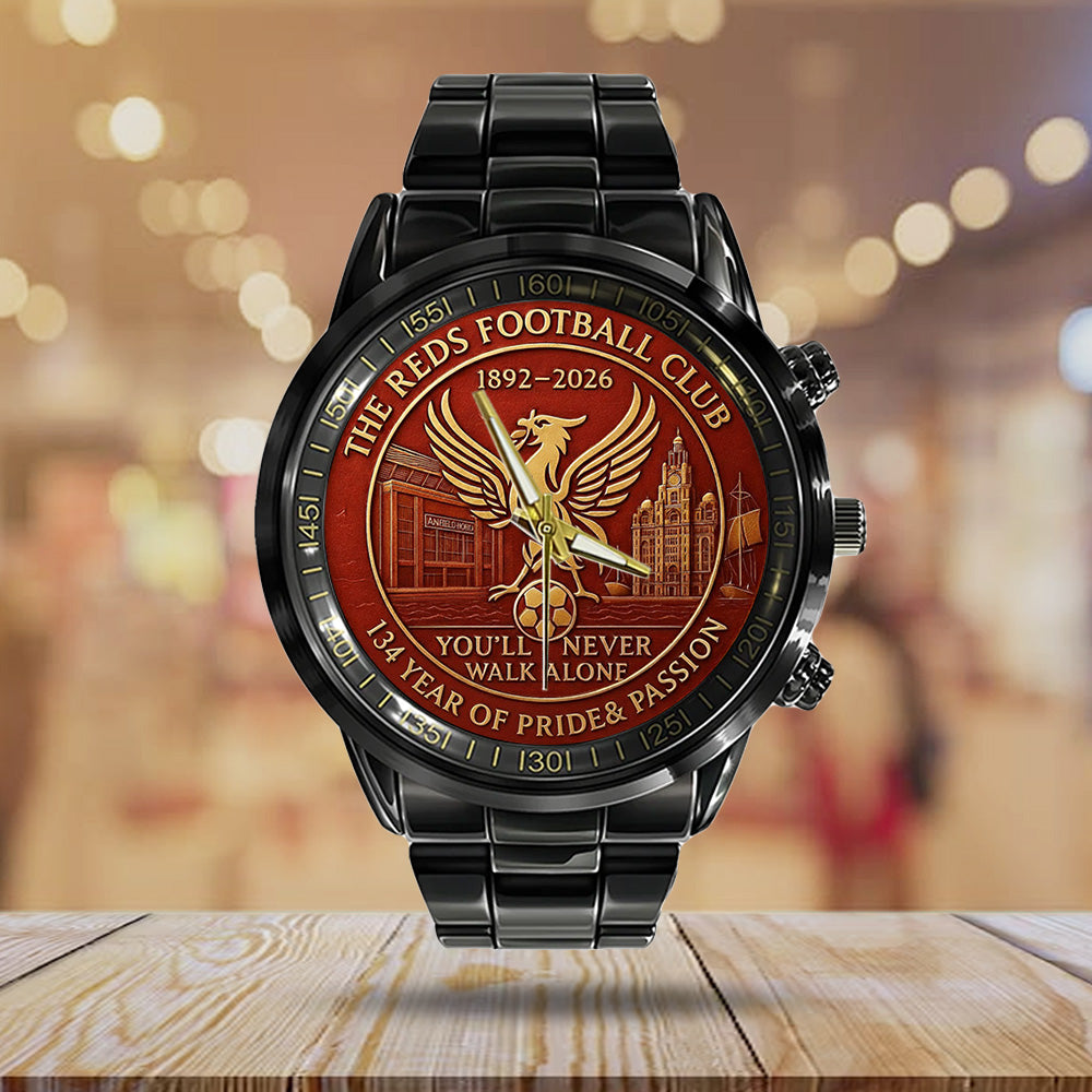 Liverpool FC Black Stainless Steel Watch - TANTN18689