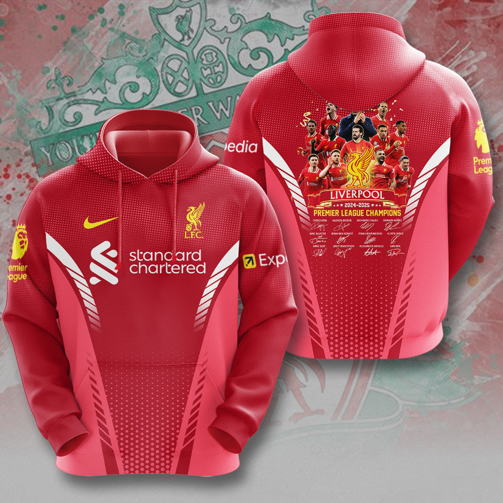 Liverpool FC 2024/25 Premier League Champions 3D Apparel – MAITM 10780