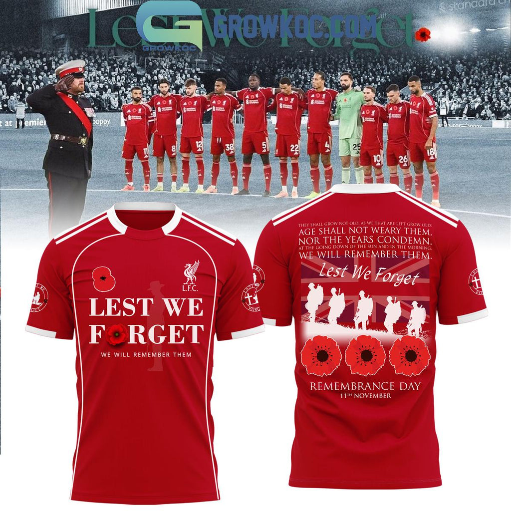 Liverpool Lest We Forget Hoodie Shirt