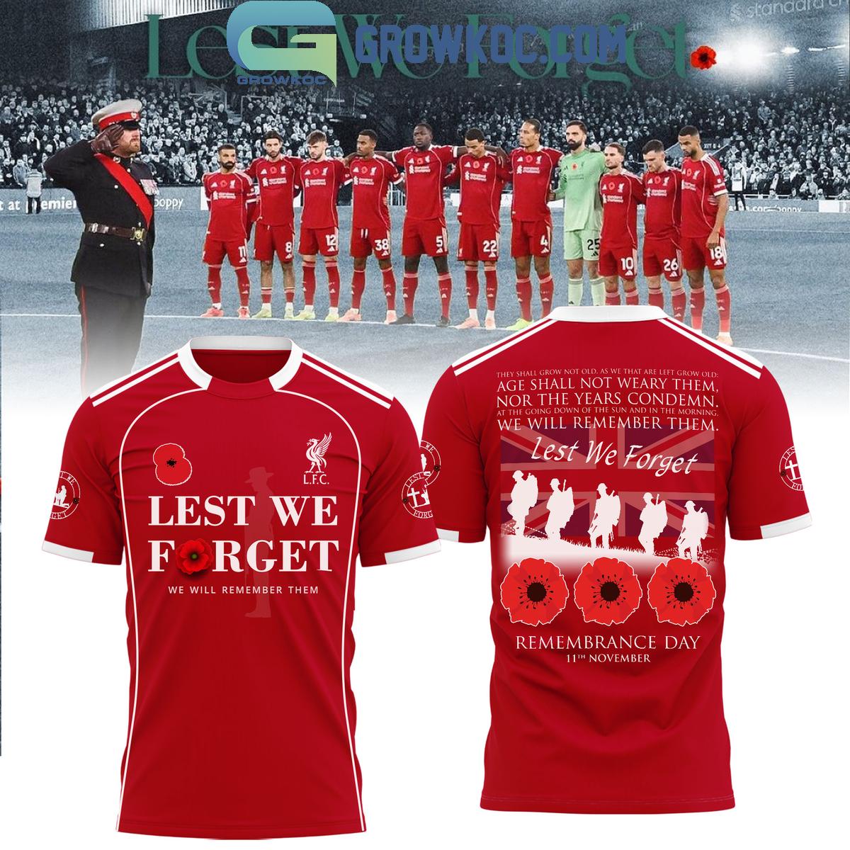 Liverpool Lest We Forget Hoodie Shirt