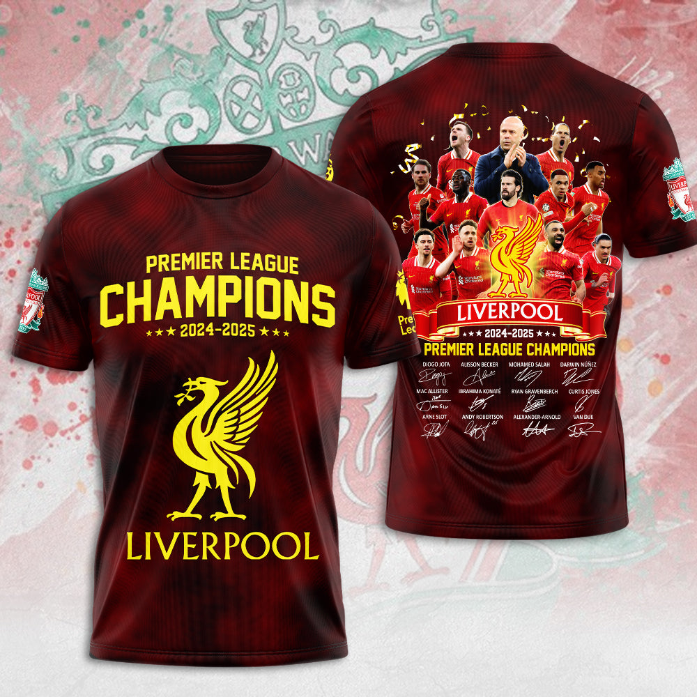 Liverpool FC 2024/25 Premier League Champions 3D Apparel – MAITM 10764