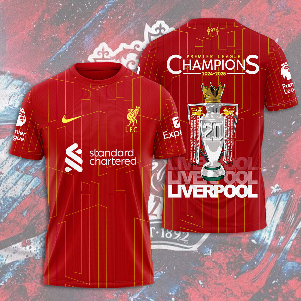 Liverpool FC 2024/25 Premier League Champions 3D Apparel – HOATT 10052