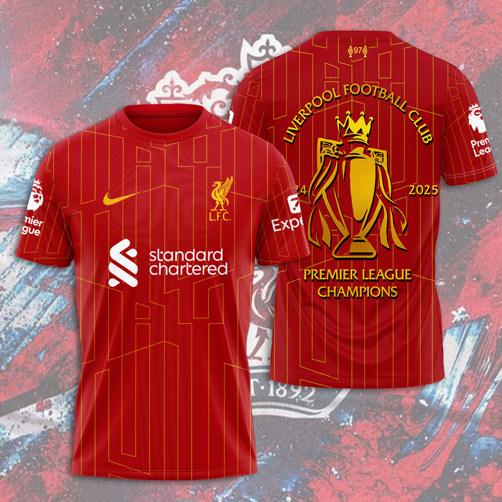 Liverpool FC 2024/25 Premier League Champions 3D Apparel – HOATT 10138