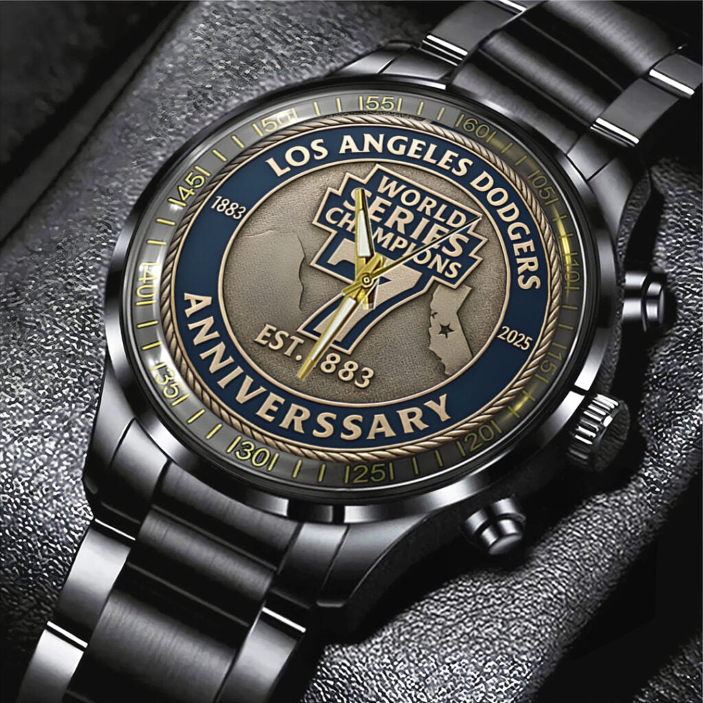 Los Angeles Dodgers 2025 Black Stainless Steel Watch - TANTN16145