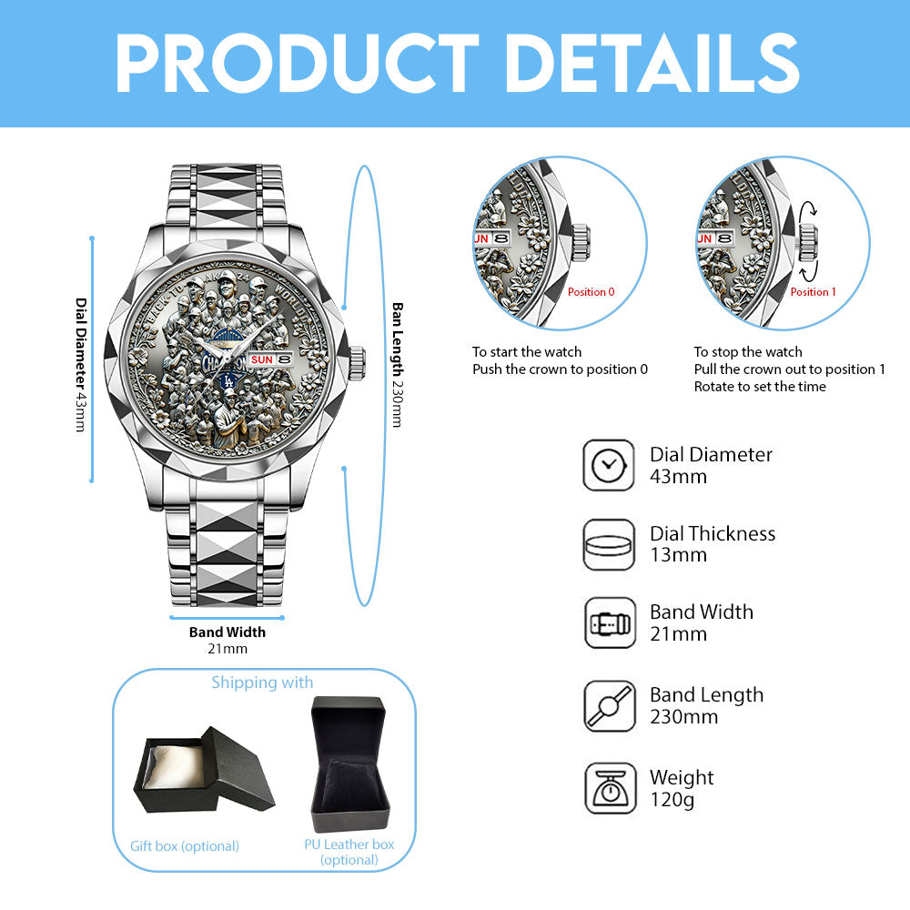 Los Angeles Dodgers 2025 World Series Champions Alloy Luxury Quartz Watch - MAITM13670