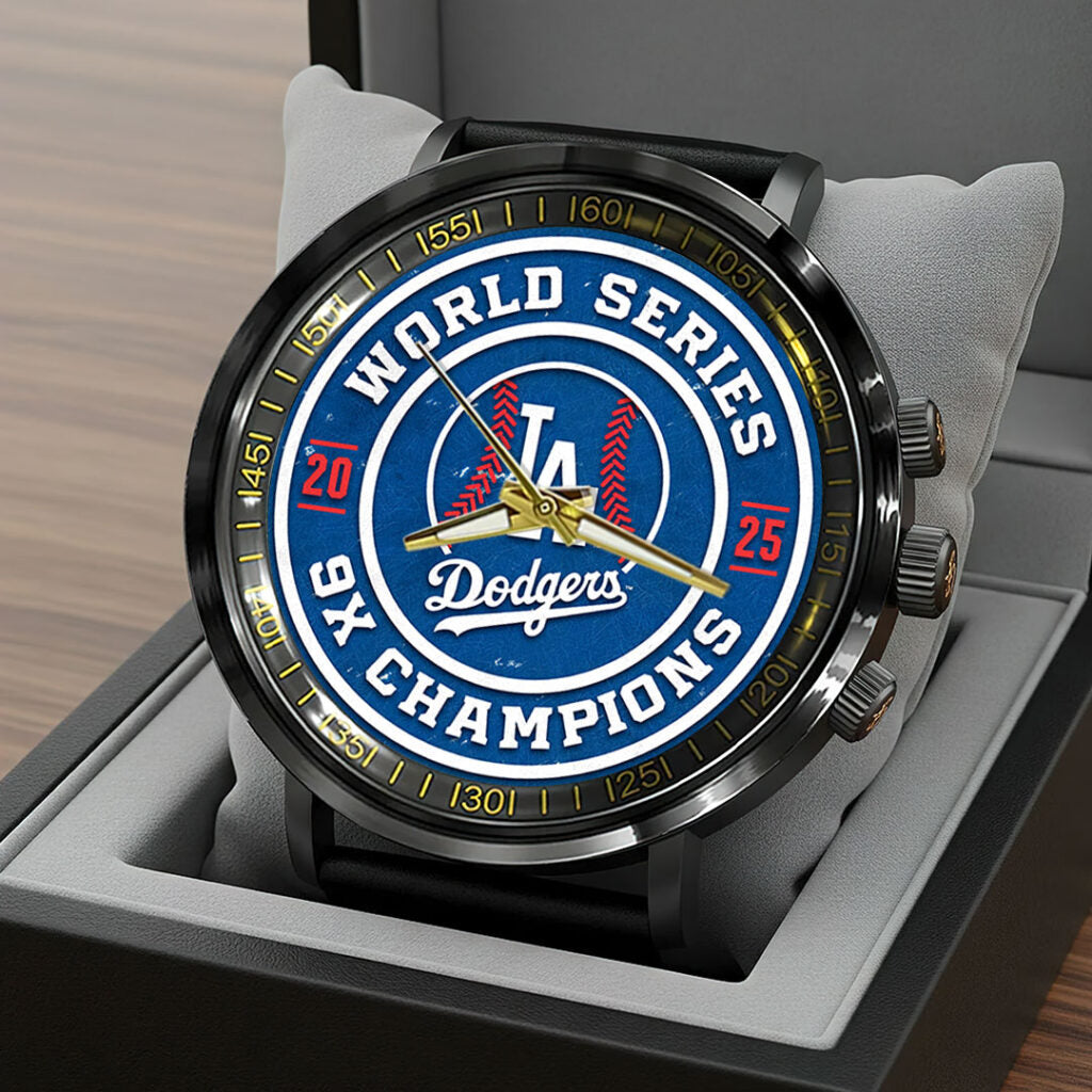 Los Angeles Dodgers 2025 World Series Champions Black Stainless Steel Watch - HOATT14284