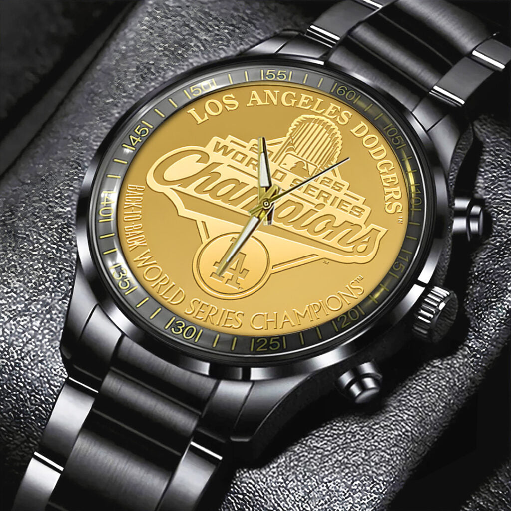 Los Angeles Dodgers World Series 2025 Black Stainless Steel Watch - TANTN18125