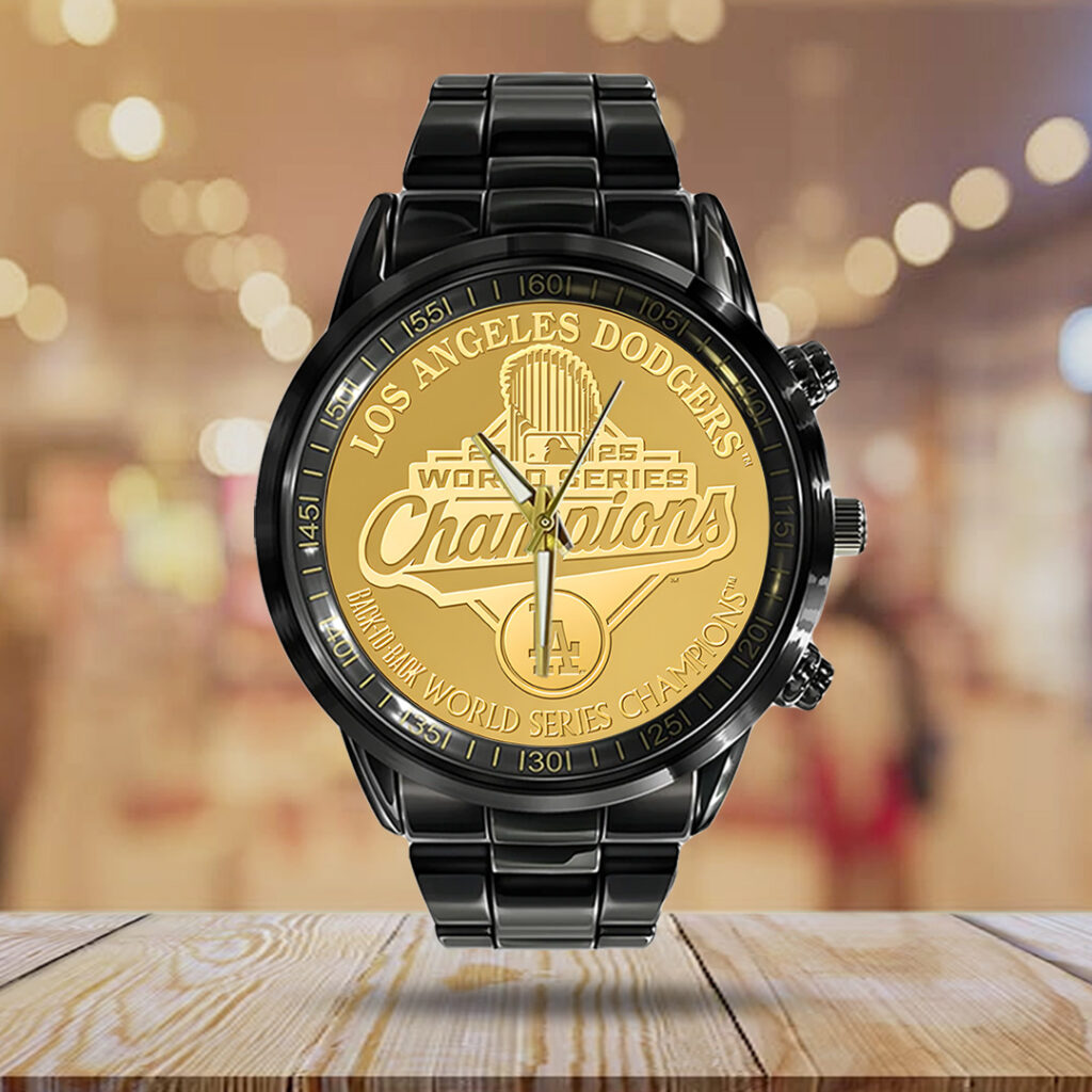 Los Angeles Dodgers World Series 2025 Black Stainless Steel Watch - TANTN18125