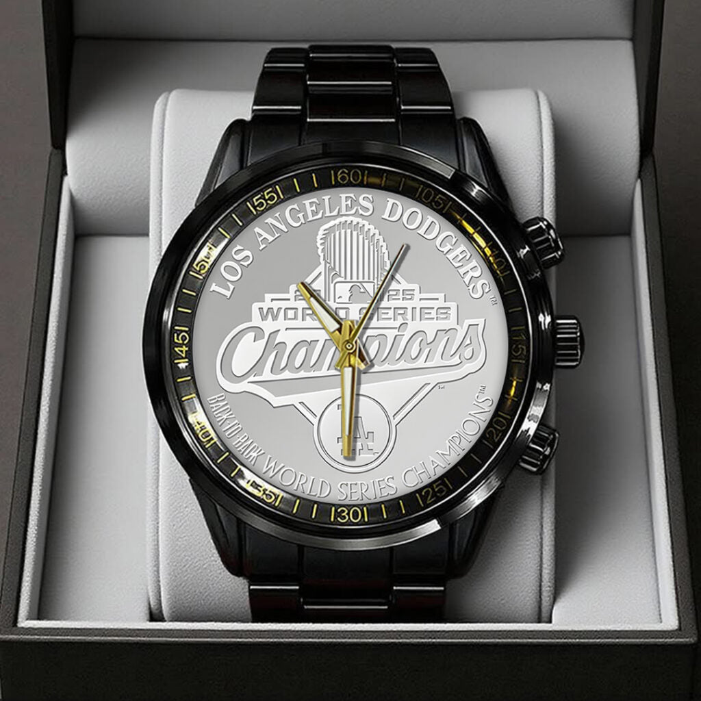 Los Angeles Dodgers World Series 2025 Black Stainless Steel Watch - TANTN18146