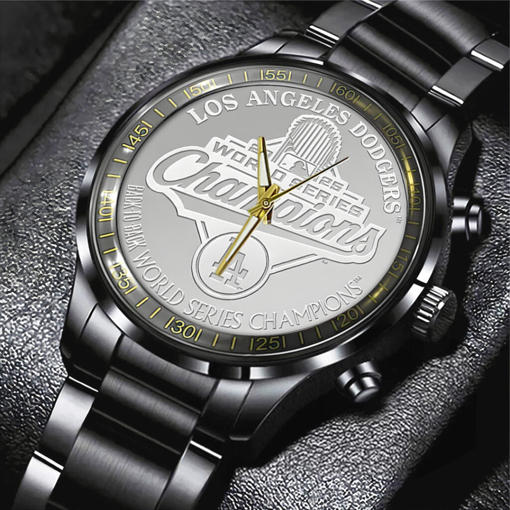 Los Angeles Dodgers World Series 2025 Black Stainless Steel Watch - TANTN18146