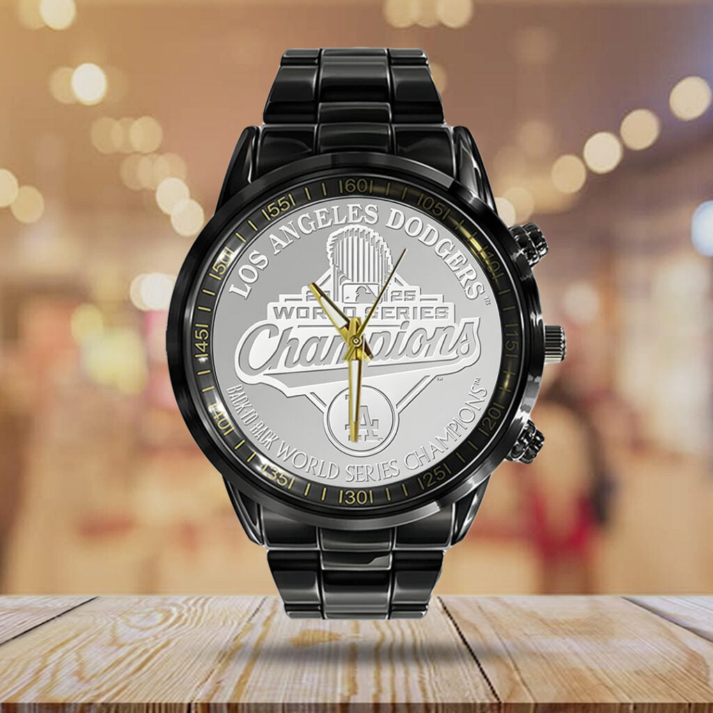Los Angeles Dodgers World Series 2025 Black Stainless Steel Watch - TANTN18146
