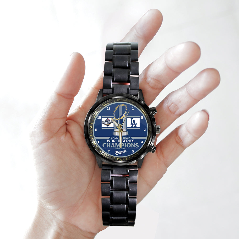 Los Angeles Dodgers World Series 2025 Black Stainless Steel Watch - TANTN18245