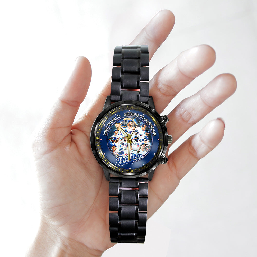 Los Angeles Dodgers World Series 2025 Black Stainless Steel Watch - TANTN18256