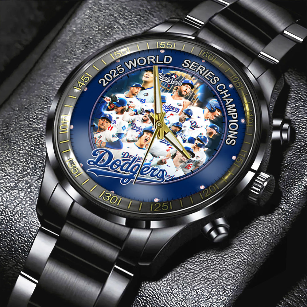Los Angeles Dodgers World Series 2025 Black Stainless Steel Watch - TANTN18256