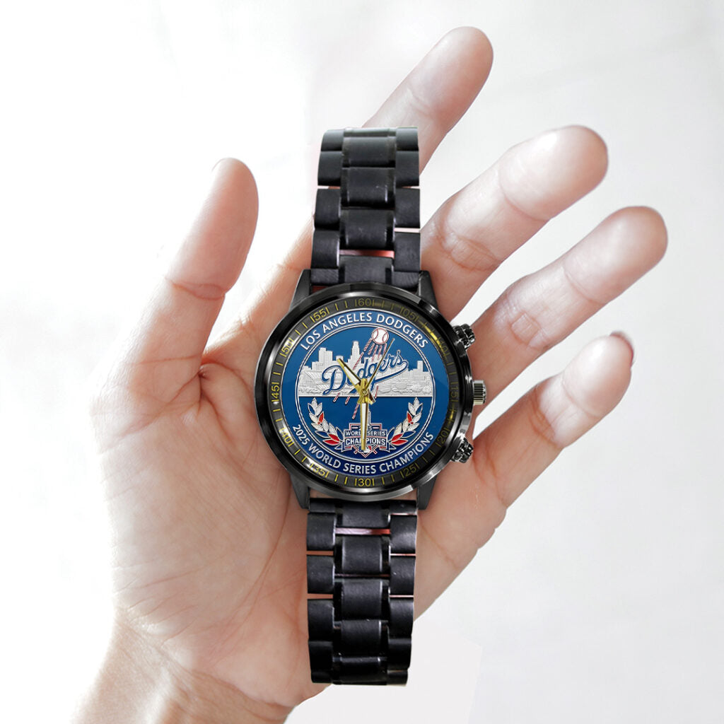 Los Angeles Dodgers World Series 2025 Black Stainless Steel Watch - TANTN18570