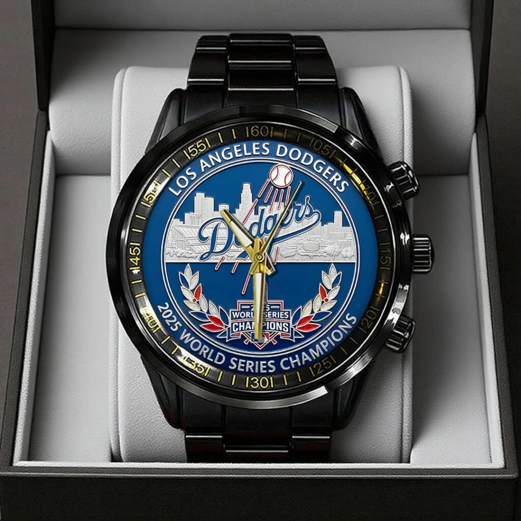 Los Angeles Dodgers World Series 2025 Black Stainless Steel Watch - TANTN18570