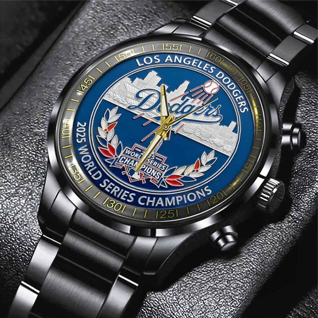 Los Angeles Dodgers World Series 2025 Black Stainless Steel Watch - TANTN18570