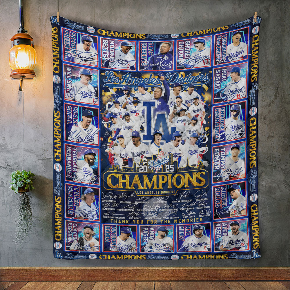 Los Angeles Dodgers World Series 2025 Quilt Blanket - TANTN18047