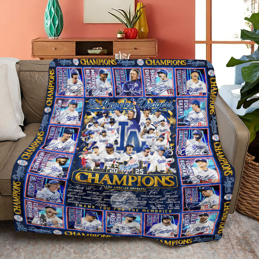 Los Angeles Dodgers World Series 2025 Quilt Blanket - TANTN18047