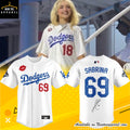 Los Angeles Dodgers x Sabrina Carpenter 69 Baseball Jersey
