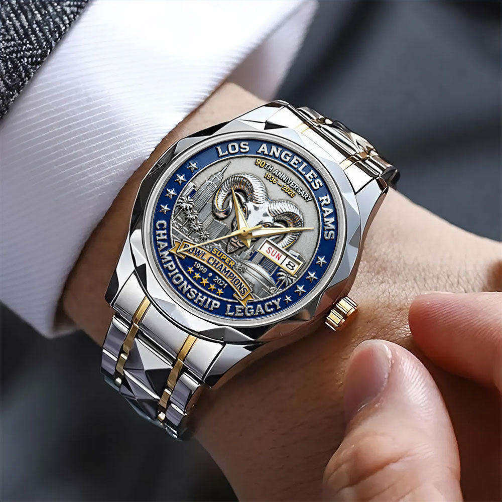 Los Angeles Rams 90th Anniversary Alloy Luxury Quartz Watch - MAITM14148