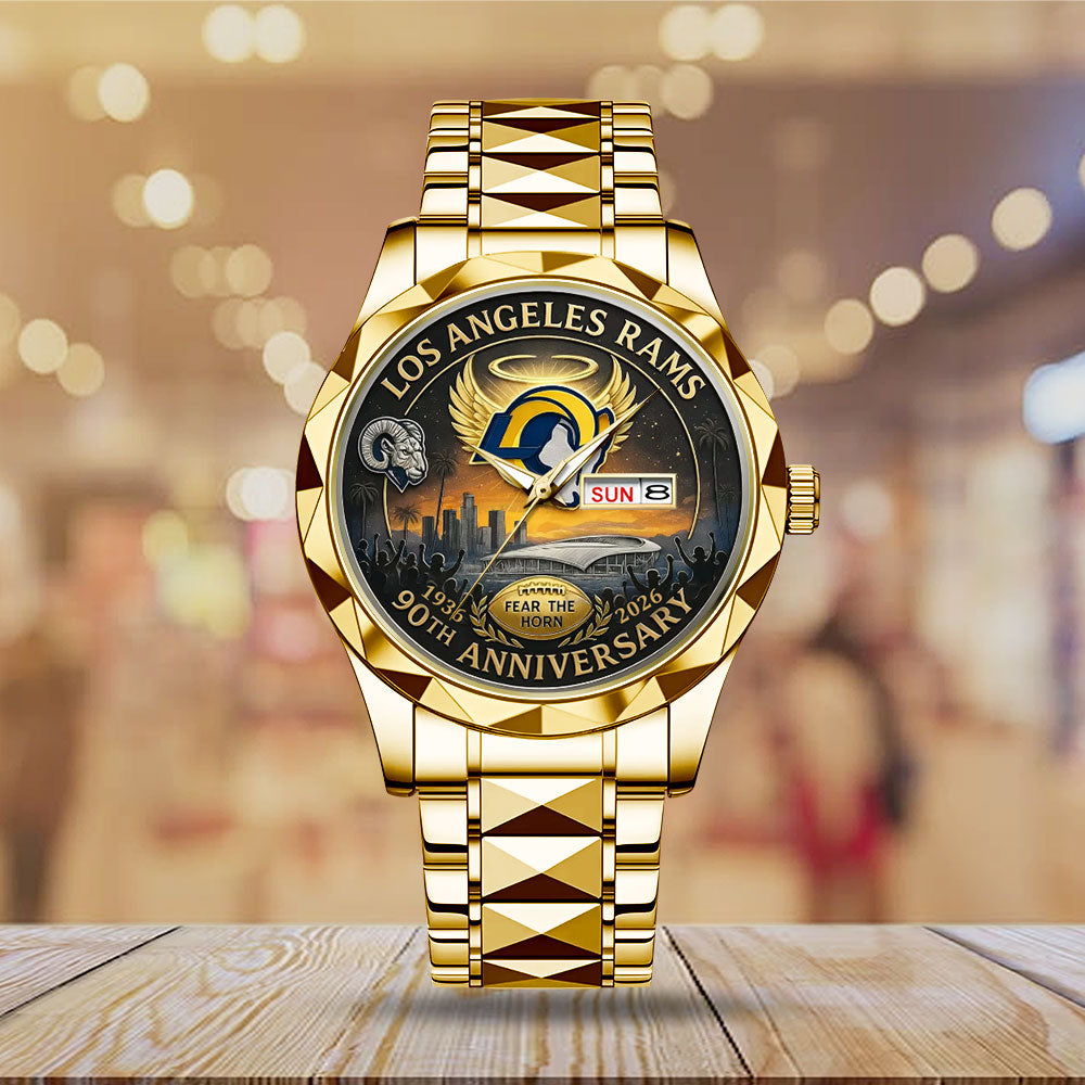 Los Angeles Rams 90th Anniversary Alloy Luxury Quartz Watch - MAITM14238