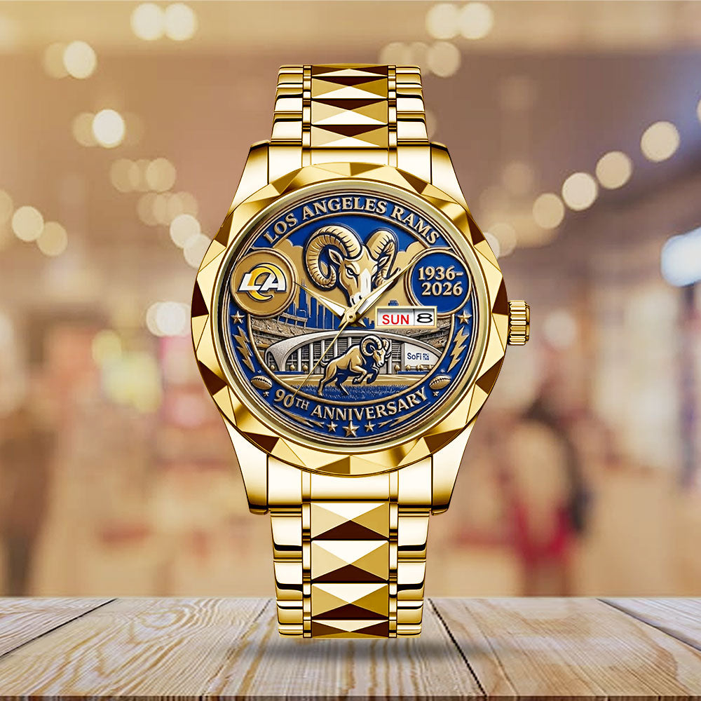 Los Angeles Rams 90th Anniversary Alloy Luxury Quartz Watch - MAITM14252