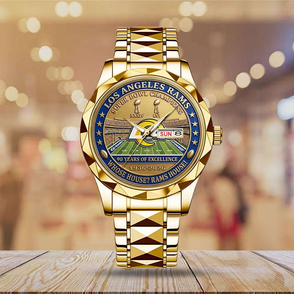 Los Angeles Rams 90th Anniversary Alloy Luxury Quartz Watch - MAITM14253