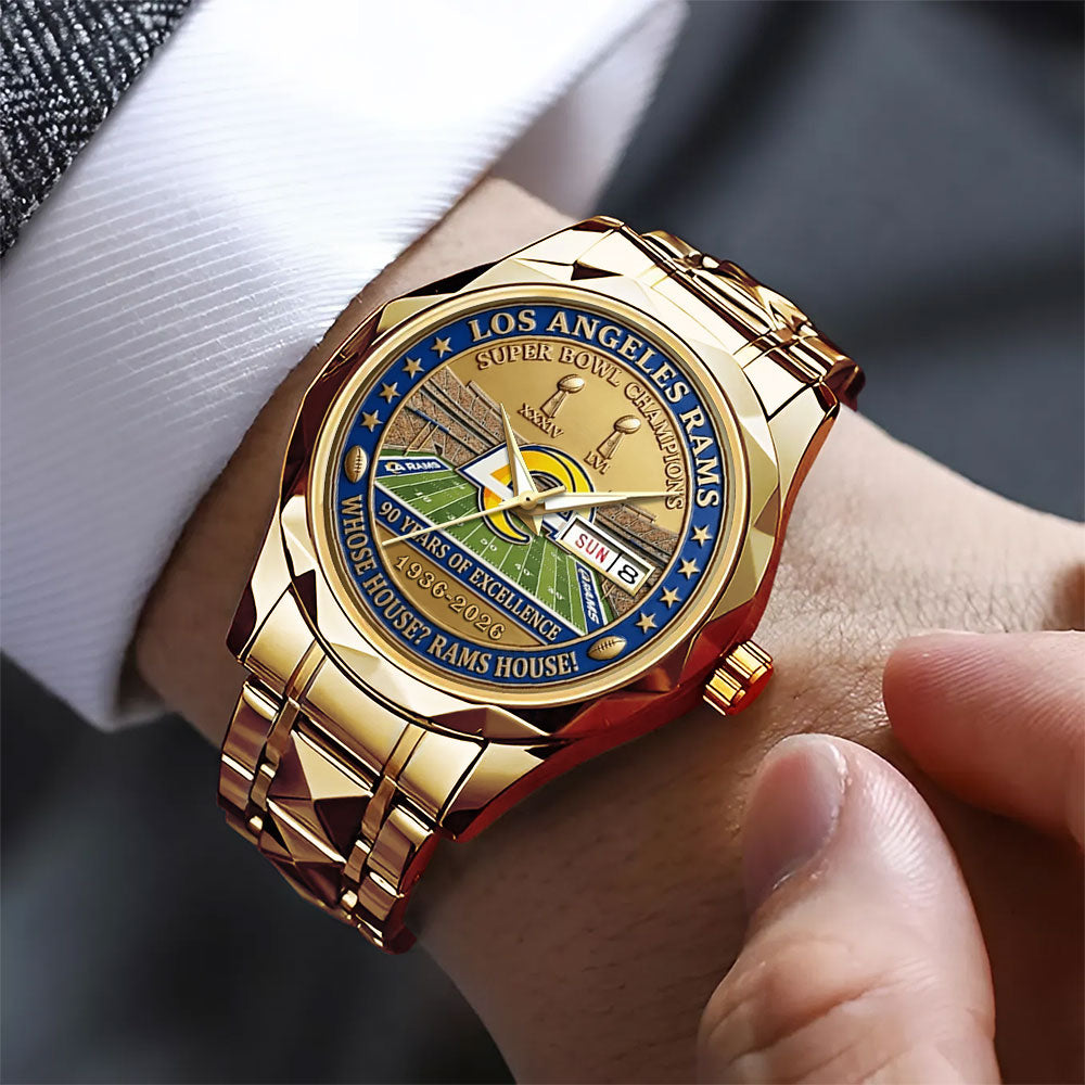 Los Angeles Rams 90th Anniversary Alloy Luxury Quartz Watch - MAITM14253
