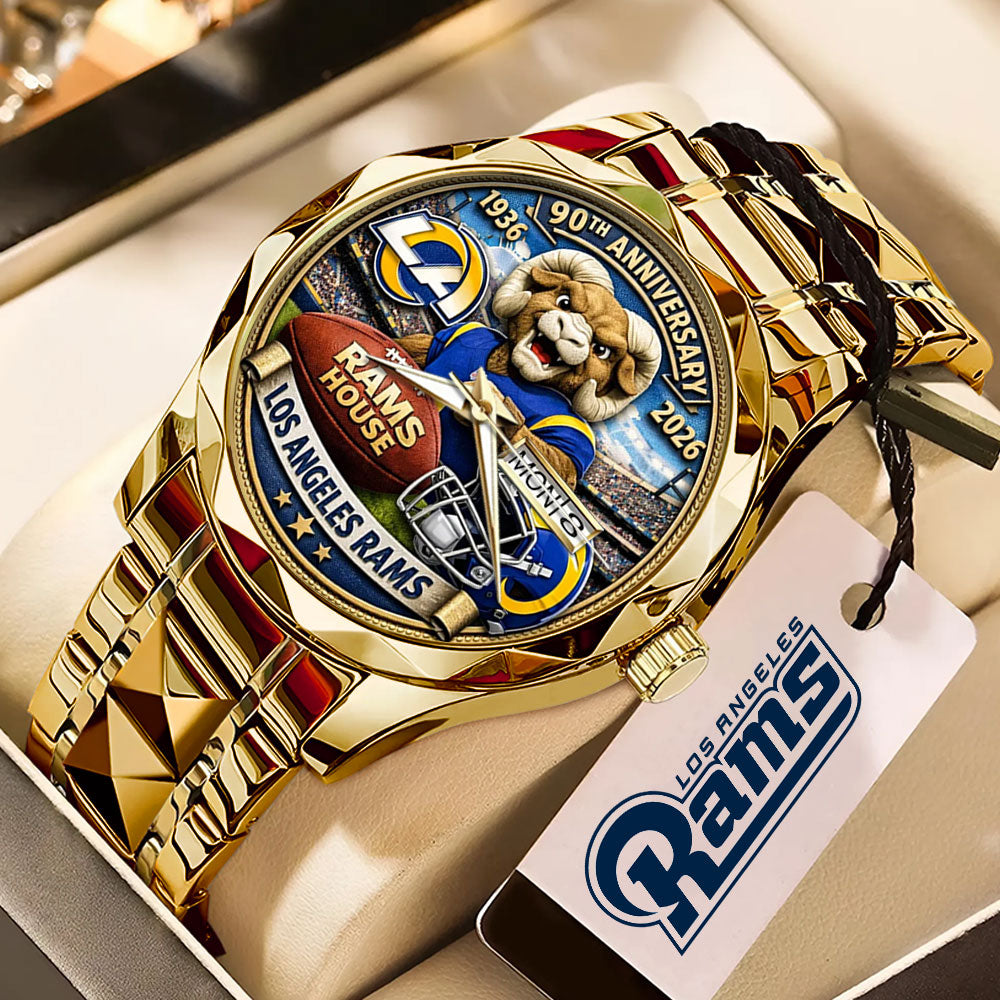 Los Angeles Rams 90th Anniversary Alloy Luxury Quartz Watch - MAITM14512