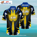 Los Angeles Rams Black And Yellow Abstract Pattern NFL Shirt
