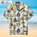 Los Angeles Rams Cartoon And Skull Art Collage Hawaiian Shirt