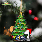 Los Angeles Rams Custom Snoopy Peanuts Christmas Ornament Xmas Tree Decorations